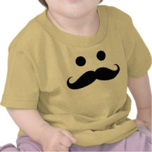 Funny Moustache Smiley Infant T-Shirt