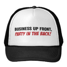 Funny Mullet Qoute, Business and Party Hats