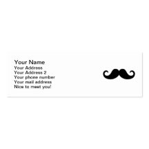 Funny Mustache Business Card