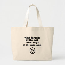 Funny nail salon canvas bag