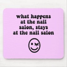Funny nail salon mousemat