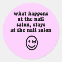 Funny nail salon sticker