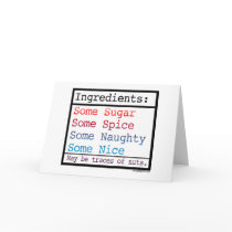 Funny Naughty and Nice Greeting Card