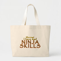 Funny Ninja Joke Canvas Tote Bags