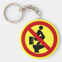 Funny NO Feet on the Seat ⚠ Thai Sign ⚠ Key Chain