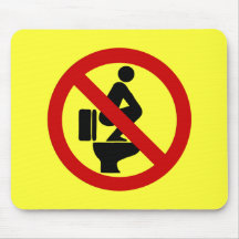 Funny NO Feet on the Seat ⚠ Thai Sign ⚠ Mousepad