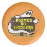 Funny No Ghost Hunting Sign Plate