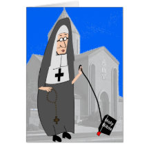 Funny Nun Greeting Cards