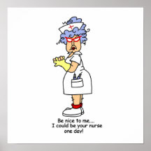 Funny Nurse Be Nice to Me T-shirts and Gifts Print