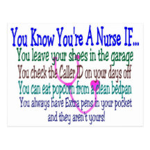 Funny Nurse Sayings Postcard