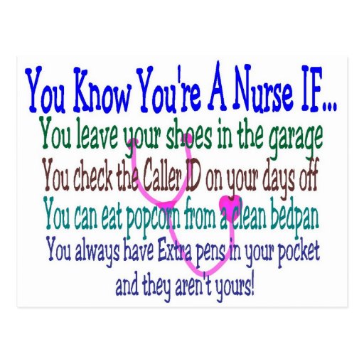 funny nurse sayings postcard