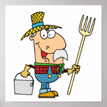 funny old macdonald farmer cartoon poster