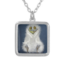 Funny owlet - baby bird jewelry