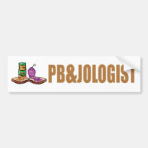 Funny Peanut Butter Jelly Bumper Sticker