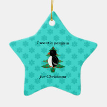 Funny penguin gifts ornaments
