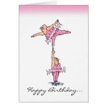 Funny Pink Tutu Guys Birthday Card