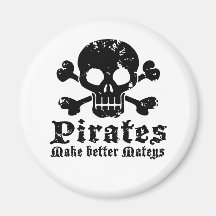 Funny Pirate Refrigerator Magnet