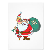 funny pirate santa and xmas parrot cartoon custom invite