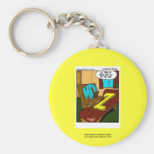 Funny Psychiatry Cartoon On Quality Key Chain