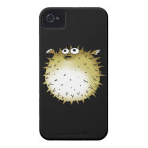 funny puffer fish iPhone 4 cover