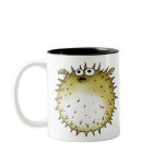 funny puffer fish mugs