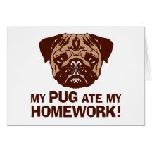 Funny Pug Greeting Cards
