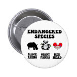 Funny redhead pinback button