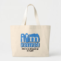 Funny retirement canvas bag