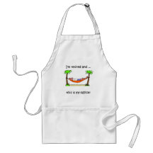 Funny retirement humour apron