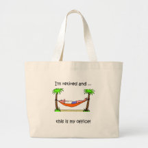 Funny retirement humour canvas bag