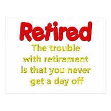 Funny Retirement Saying Postcards