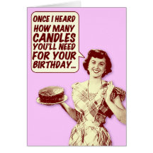 Funny Retro Housewife Birthday Card
