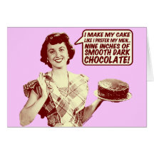 Funny Retro Housewife Birthday Card