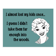 Funny Retro Mum Postcard