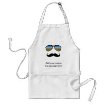 Funny Retro Sunglasses with Moustache Aprons