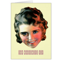 Funny Retro Woman Housework Tip Card