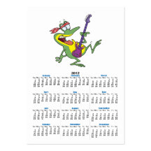funny rock and roll bass guitar froggy frog business card template