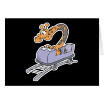 funny roller coaster giraffe cards