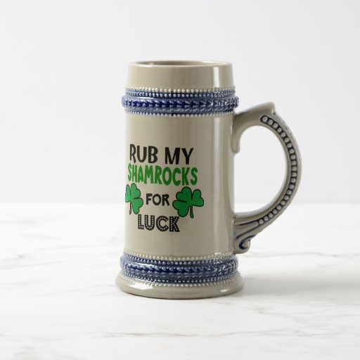 Funny Rub My Shamrocks 1 St Patrick's Day Coffee Mug
