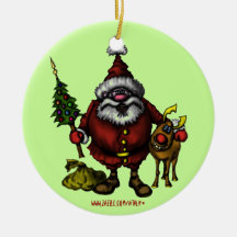 Funny Santa Christmas tree ornament design