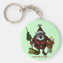 Funny Santa keychain design