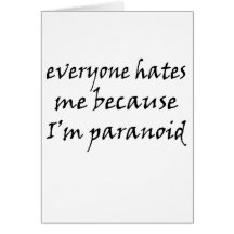 Funny Satire Paranoid Cards