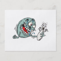 funny savage hungry bowling ball humour full color flyer