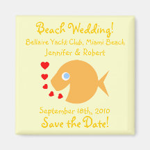 Funny Save The Date Beach Magnets