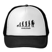 funny saxophone player mesh hat