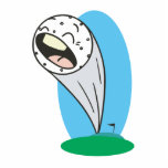 funny screaming golfball cartoon acrylic cut outs