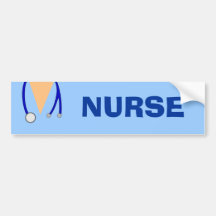 Funny Scrubs Nurse Stethoscope Bumper Sticker