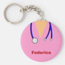 Funny Scrubs Nurses Whimsical Design Key Chain