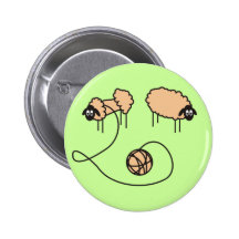 Funny Sheep Button