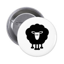 Funny sheep pinback button